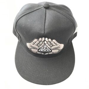 NWOT CAYLER & SONS BK NY Open Hands Snapback Cap Hat Black Grey White
